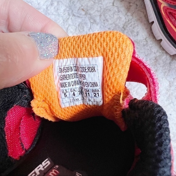 Skechers Kids Red Black Flex Advantage Mini Rush Sneaker (Toddler) Size 5 - Picture 7 of 9